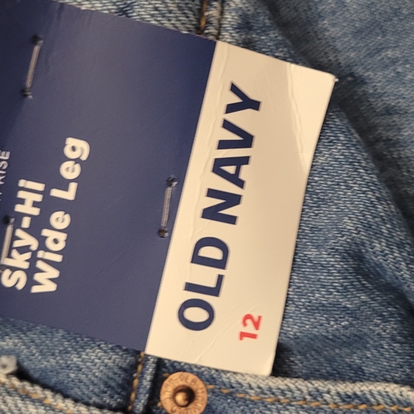 OLD NAVY size 12 EXTRA HIGH RISE WIDE LEG CARGO style WOMANS Jean's x 2 - Picture 10 of 10